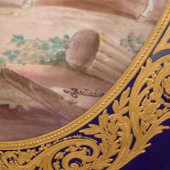 Large antique porcelain and ormolu vase painted with a genre scene - 3978557