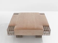 Large bench ottoman by Carla Sozzani in Milan mohair velvet 1990s - 4239819
