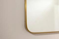 Large brass wall mirror with integrated lights Italy 1950s - 3662371