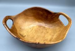 Large carved wooden basket France circa 1950 - 4417562