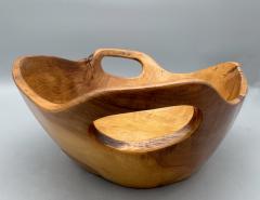 Large carved wooden basket France circa 1950 - 4417565