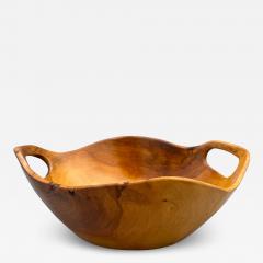 Large carved wooden basket France circa 1950 - 4419216