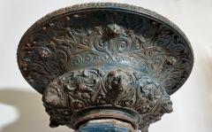 Large cast iron basin on it stand England or France circa 1850 - 4428312