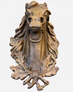 Large cast iron horse head France circa 1880 1900 - 4475800