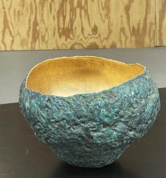 Large ceramic Turquoise an Gold - 3978611