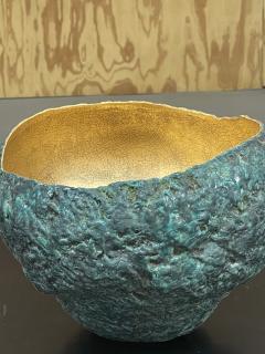 Large ceramic Turquoise an Gold - 3978614