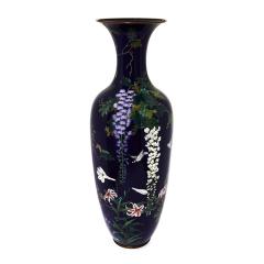 Large cloisonne enamel antique Japanese vase Meiji period - 2516320