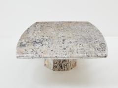 Large coffee table Greige Sicilian marble 1970s - 3557906