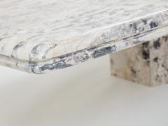 Large coffee table Greige Sicilian marble 1970s - 3557912