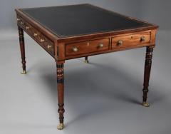 Large early 19thc Regency six drawer writing table of fine patina - 4805555