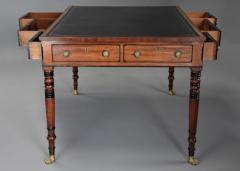 Large early 19thc Regency six drawer writing table of fine patina - 4805559