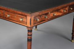 Large early 19thc Regency six drawer writing table of fine patina - 4805561