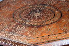 Large fine quality late 19thc Anglo Indian Hoshiarpur inlaid octagonal table - 4827438