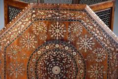 Large fine quality late 19thc Anglo Indian Hoshiarpur inlaid octagonal table - 4827440