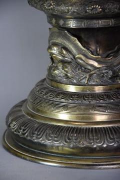Large fine quality late 19thc Japanese Meiji period bronze vase - 4774346