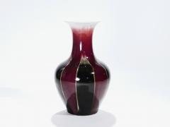 Large french ceramic vase sang de boeuf 1960 s - 985609