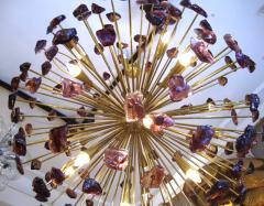 Large garnets chandelier Murano Italy circa 1980 - 903816