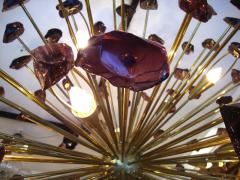 Large garnets chandelier Murano Italy circa 1980 - 903819