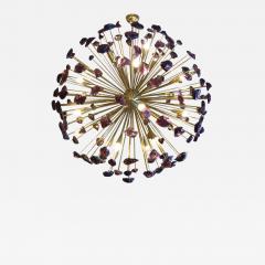 Large garnets chandelier Murano Italy circa 1980 - 905602