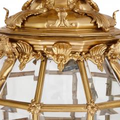 Large gilt bronze and glass Versailles lantern - 3326271