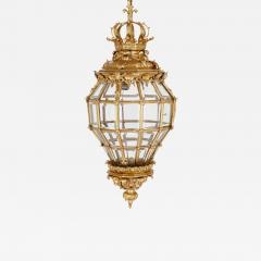 Large gilt bronze and glass Versailles lantern - 3330977