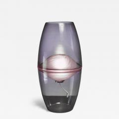 Large glass table or floor lamp in lilac - 4709935