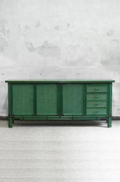 Large green lacquered sideboard 1980s - 3998815