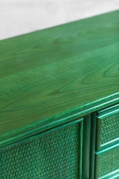 Large green lacquered sideboard 1980s - 3998816
