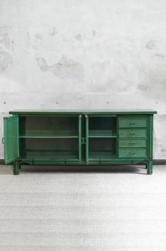 Large green lacquered sideboard 1980s - 3998819
