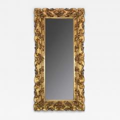 Large highly decorative mid 19th century Italian carved giltwood dressing mirror - 4761985