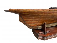 Large late 19th century ship model or pond yacht hull - 2637806