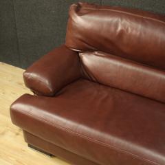 Large leather Italian sofa - 3977011