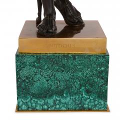 Large pair of Empire style patinated bronze sculptures - 3776452