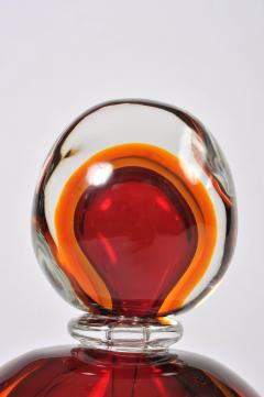 Large red and amber Murano perfume bottle - 806750