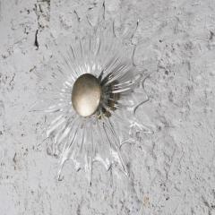 Large sconce in worked glass 1950s - 4191056