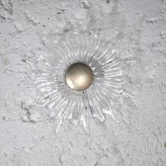 Large sconce in worked glass 1950s - 4191058