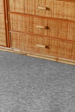 Large sideboard in rush and wicker 1980 - 3670593