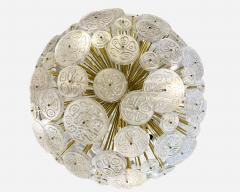 Large sputnik chandelier in brass and glass Murano Italy circa 1980 - 3508811
