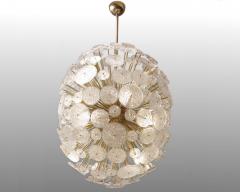 Large sputnik chandelier in brass and glass Murano Italy circa 1980 - 3508816