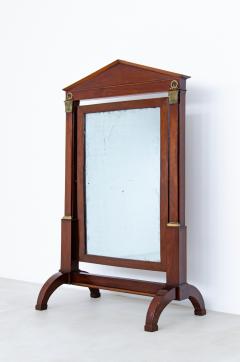 Large tilting mirror with original mercury mirror wooden structure - 2728281