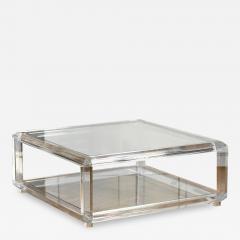 Large transparent coffee table Italy 1970 - 3412194