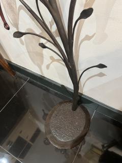 Large wrought iron and Murano glass sculpture - 3032648