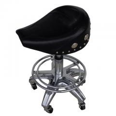 Larin Leather Saddle Chrome Bar Stool - 2456081