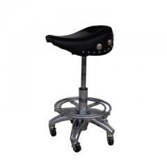 Larin Leather Saddle Chrome Bar Stool - 2456082