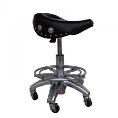 Larin Leather Saddle Chrome Bar Stool - 2456083