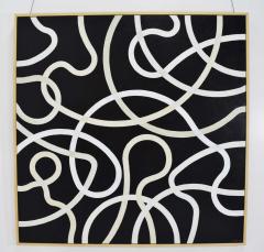 Larry Locke Larry Locke Original on Canvas Black Cream White Abstract - 1529965