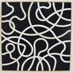 Larry Locke Larry Locke Original on Canvas Black Cream White Abstract - 1529968