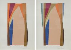 Larry Zox Larry Zox Bonac I II Abstract Expressionist Screenprint by Larry Zox 1981 - 4345616