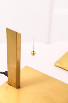 Lars Gunnar Nordstr m Pair of Table Lamps in Brass and Plastic by Lars Gunnar Nordstr m 1960s - 4596281