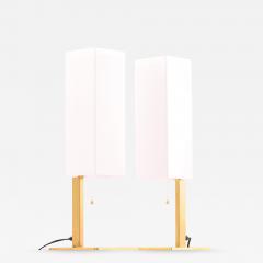 Lars Gunnar Nordstr m Pair of Table Lamps in Brass and Plastic by Lars Gunnar Nordstr m 1960s - 4596431